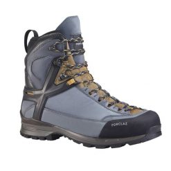 Buty trekkingowe męskie MT500 Ultra skóra wodoodporne. Niebieskie buty zimowe męskie FORCLAZ, bez wzorów, z kauczuku, przed kolano, bez obcasa, bez zapięcia. Za 699.99 zł.