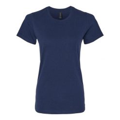 Damska Koszulka Softstyle O Średniej Grubości. Niebieskie bluzki damskie GILDAN, l, bez wzorów, sportowe, bez kołnierzyka, bez ramiączek. Za 44.99 zł.