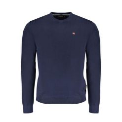 Sweter męski Napapijri Droz 5. Niebieskie swetry męskie Napapijri, m, bez wzorów, bez kołnierzyka, bez ramiączek. Za 259.99 zł.