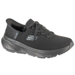 Buty sportowe Sneakersy damskie, Slip-Ins: Edgeride - Impression. Czarne obuwie sportowe damskie Skechers, bez wzorów, bez zapięcia, trekkingowe. Za 349.99 zł.