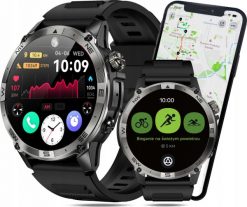 Smartwatch Wenom Smartwatch Wenom Explorer czarny. Czarne zegarki smartwatch Wenom, bez wzorów. Za 349.00 zł.