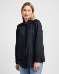 DAMSKA KOSZULA LEE SHIRRED BLOUSE UNIONALL BLK 112341608. Koszule damskie Lee, m, bez wzorów, bez kołnierzyka, bez ramiączek. Za 169.99 zł.