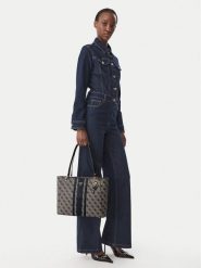 Guess Torebka Noelle II HWBS96 72250 Granatowy. Niebieskie shopperki damskie Guess, z aplikacjami, ze skóry, bez dodatków. Za 674.99 zł.