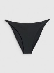 4F Dół od bikini damski - czarny M. Czarne bikini 4F, bez wzorów, z dzianiny. Za 49.99 zł.