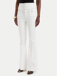 Guess Jeansy W6GA14 D0857 Kremowy Slim Fit. Białe jeansy damskie Guess, z aplikacjami, z bawełny. Za 614.99 zł.