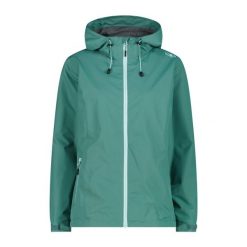 Kurtka damska turystyczna CMP 39X6636. Zielone kurtki sportowe damskie CMP, l, bez wzorów, bez ramiączek, bez kaptura, trekkingowe. Za 323.50 zł.