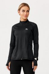 Damska bluza sportowa szybkoschnąca do biegania Rough Radical Freedom. Czarne bluzy damskie ROUGH RADICAL, na jesień, l, bez wzorów, z dzianiny, sportowe, bez ramiączek, bez kaptura. Za 199.90 zł.