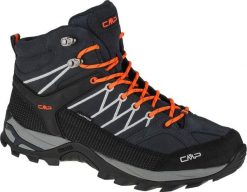 Buty trekkingowe męskie CMP Rigel Mid Trekking Shoe Wp Antracite/Flash Orange r. 46 (3Q12947-56UE). Pomarańczowe buty zimowe męskie CMP, bez wzorów, bez obcasa, bez zapięcia. Za 411.57 zł.