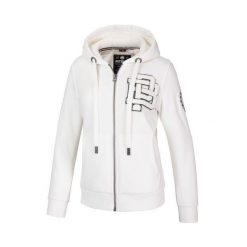 Bluza damska Pitbull rozpinana z kapturem Sherpa Ruffina. Białe bluzy damskie PITBULL, m, bez wzorów, bez ramiączek, z kapturem. Za 269.00 zł.