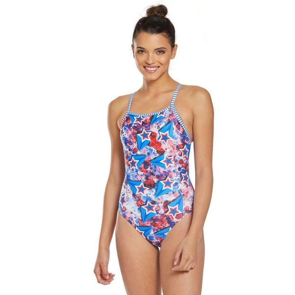 Strój Kąpielowy Dolfin Liberty V-2 Back – Rozmiar 26. Czerwone stroje kąpielowe damskie DOLFIN, bez wzorów. Za 440.72 zł.