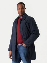 Tommy Hilfiger Płaszcz przejściowy MW0MW42569 Granatowy Regular Fit. Niebieskie płaszcze męskie Tommy Hilfiger, m, bez wzorów, z syntetyku, bez kołnierzyka, bez kaptura. Za 1,299.00 zł.