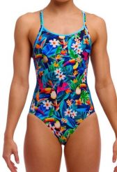 Strój kąpielowy jednoczęściowy FUNKITA Birdie Wordie - Diamond Back. Brązowe stroje kąpielowe damskie Funkita, s, bez wzorów, z elastanu. Za 259.00 zł.
