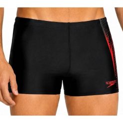 Spodenki Speedo Bokserki Placement Aquashort Red. Czarne bokserki męskie Speedo, bez wzorów, z elastanu. Za 89.00 zł.