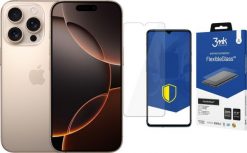 Smartfon Apple iPhone 16 Pro 128GB Desert Titanium (MYNF3) + FlexibleGlass. Smartfony Apple. Za 4,535.00 zł.