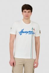 AERONAUTICA MILITARE Biały t-shirt Short Sleeve. Białe t-shirty męskie Aeronautica Militare, m, bez wzorów, bez kołnierzyka, bez ramiączek. W wyprzedaży za 399.99 zł.