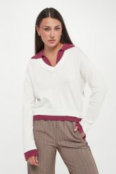 Sweter damski z kołnierzem LIU JO. Swetry nierozpinane damskie Liu Jo, xs, bez wzorów, bez kołnierzyka, bez ramiączek. Za 599.00 zł.