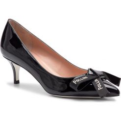 Szpilki POLLINI - SA10095C17TB0000 Nero. Czarne szpilki damskie Pollini, z aplikacjami, z lakierowanej skóry, bez obcasa, na obcasie, bez zapięcia. W wyprzedaży za 699.00 zł.