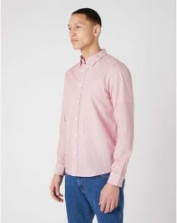 KOSZULA MĘSKA WRANGLER LS BUTTON DOWN SHIRT REDLIGHT W5AB4M82V 112130091. Koszule męskie Wrangler, m, bez wzorów, bez kołnierzyka, bez ramiączek. Za 129.99 zł.