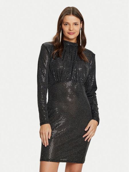 Vero Moda Sukienka koktajlowa Evaline 10317040 Czarny Slim Fit. Czarne sukienki damskie Vero Moda, m, bez wzorów, z syntetyku, wizytowe, bez kołnierzyka, bez ramiączek. Za 99.99 zł.