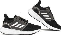 Adidas Buty damskie do biegania adidas EQ19 Run czarno-szare GY4731 38. Czarne obuwie sportowe damskie Adidas, bez wzorów, bez zapięcia, do biegania. Za 275.71 zł.