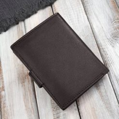 Paolo Peruzzi Portfel męski skórzany klasyczny pionowy brązowy z RFID AL-18-BR. Brązowe portfele męskie Paolo Peruzzi, bez wzorów. Za 92.16 zł.