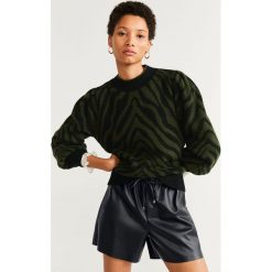 Mango - Sweter Zebra. Żółte swetry nierozpinane damskie Mango, l, bez wzorów, z dzianiny, bez kołnierzyka, bez ramiączek. Za 139.90 zł.