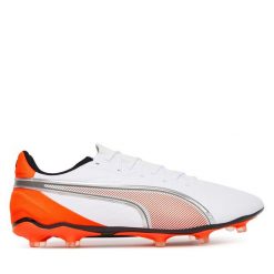 Buty do piłki nożnej Puma. Białe buty sportowe męskie Puma, bez wzorów, bez zapięcia. Za 279.99 zł.