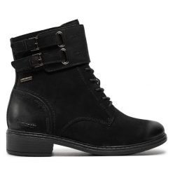 Botki Josef Seibel. Czarne botki damskie Josef Seibel, bez wzorów, bez obcasa, na płaskiej podeszwie, bez zapięcia. Za 489.99 zł.