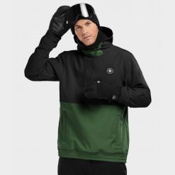 Kurtka snowboardowa męska W1 Evergreen. Czarne kurtki męskie SIROKO, l, bez wzorów, z softshellu, bez kaptura, narciarskie. W wyprzedaży za 294.95 zł.