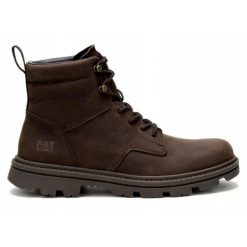 Buty męskie sportowe do chodzenia Caterpillar PRACTITIONER MID BOOTS. Brązowe buty sportowe męskie CATERPILLAR, na zimę, bez wzorów, bez zapięcia, trekkingowe. W wyprzedaży za 429.00 zł.