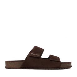 Klapki G-Star Raw. Brązowe klapki męskie G-Star Raw, bez wzorów, bez zapięcia. Za 229.99 zł.