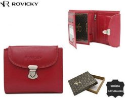 Rovicky Mały, Skórzany Portfel Damski Na Zatrzask. Portfele damskie ROVICKY. Za 157.53 zł.