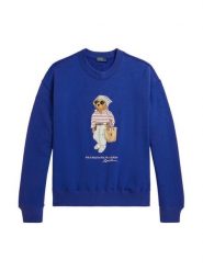 Polo Ralph Lauren Bluza 211A12730001 Niebieski Regular Fit. Niebieskie bluzy damskie Polo Ralph Lauren, l, bez wzorów, z bawełny, bez ramiączek, bez kaptura. Za 1,299.00 zł.