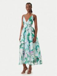 Bardot Sukienka koktajlowa Arletha Halter 59963DB1 Zielony Regular Fit. Zielone sukienki damskie Bardot, bez wzorów, z syntetyku, wizytowe, bez kołnierzyka, bez ramiączek. Za 819.99 zł.