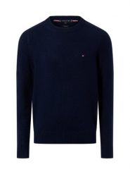 Tommy Hilfiger wełniany sweter Mężczyźni Wełna niebieski, XL. Niebieskie swetry męskie Tommy Hilfiger, m, bez wzorów, z dzianiny, bez kołnierzyka, bez ramiączek. Za 479.95 zł.