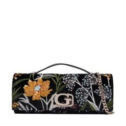 Torebka Guess. Czarne torebki do ręki damskie Guess, z aplikacjami, bez dodatków. Za 639.99 zł.