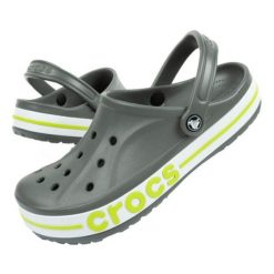 Klapki Crocs Bayaband 205089-0GX szare. Szare klapki damskie bez wzorów, z materiału, sportowe, bez obcasa, bez zapięcia. Za 292.10 zł.