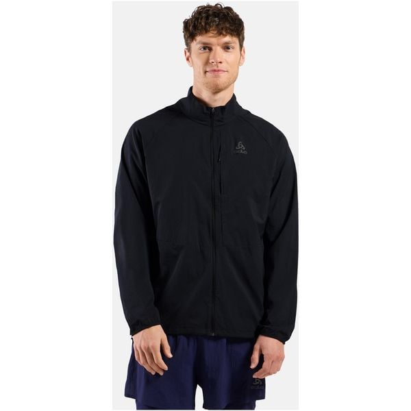 Kurtka męska Odlo ZEROWEIGHT Jacket. Czarne kurtki męskie ODLO, l, bez wzorów, z materiału, bez kaptura. Za 508.70 zł.