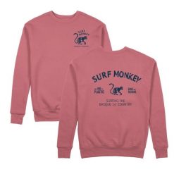 Bluza Save the Ocean – Okrągły dekolt / Dorosły (Herbaciany Róż). Czerwone bluzy damskie SURF MONKEY, l, bez wzorów, z bawełny, bez ramiączek, bez kaptura. Za 309.95 zł.