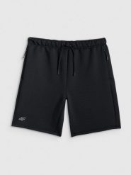 4F Spodenki treningowe szybkoschnące męskie - czarne L. Czarne szorty męskie 4F, bez wzorów, z materiału. Za 149.99 zł.