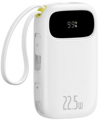Powerbank Baseus Powerbank 20000mAh z wyświetlaczem wbudowanymi kablami EnerFill FC31 22.5W - biały Powerbank 20000mAh z wyświetlaczem wbudowanymi kab. Białe powerbanki Baseus. Za 101.85 zł.