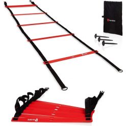Drabina treningowa Premium 2 x 3 m - drabinka z kotwą gruntową i torbą. Czerwone torby sportowe męskie VIA FORTIS, bez wzorów. Za 129.90 zł.