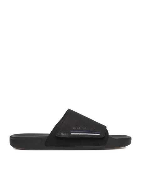 Quiksilver Klapki RAPID-02 MI08 Czarny. Czarne klapki męskie Quiksilver, bez wzorów, z nubiku, bez zapięcia. Za 159.99 zł.