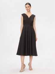 Rinascimento Sukienka koktajlowa CFC0116143003 Czarny Regular Fit. Czarne sukienki damskie Rinascimento, s, bez wzorów, z syntetyku, wizytowe, bez kołnierzyka, bez ramiączek. Za 419.99 zł.