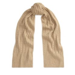 Szalik LAUREN RALPH LAUREN. Brązowe szaliki damskie Lauren Ralph Lauren, bez wzorów. Za 419.99 zł.