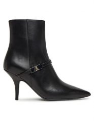 Patrizia Pepe Botki 8Y0113/L048 Czarny. Czarne botki damskie Patrizia Pepe, bez wzorów, ze skóry, bez obcasa, na szpilce, bez zapięcia. Za 959.99 zł.