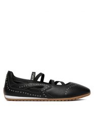 REPLAY Baleriny GWSN2.000.C0007S Czarny. Czarne balerinki damskie Replay, bez wzorów, ze skóry, bez obcasa, bez zapięcia. Za 349.99 zł.