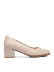 Go Soft Czółenka CEO-BK063 Beżowy. Brązowe czółenka damskie GO SOFT, bez wzorów, ze skóry, bez obcasa, bez zapięcia. Za 139.99 zł.