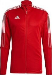 Adidas Czerwony S. Czerwone bluzy męskie Adidas, m, bez wzorów, bez ramiączek, bez kaptura. Za 99.61 zł.