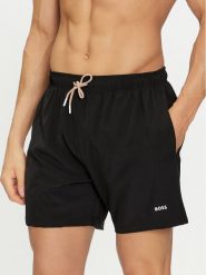 Boss Szorty kąpielowe Tio 50491601 Czarny Regular Fit. Czarne kąpielówki męskie Boss, m, bez wzorów, z syntetyku. Za 299.99 zł.